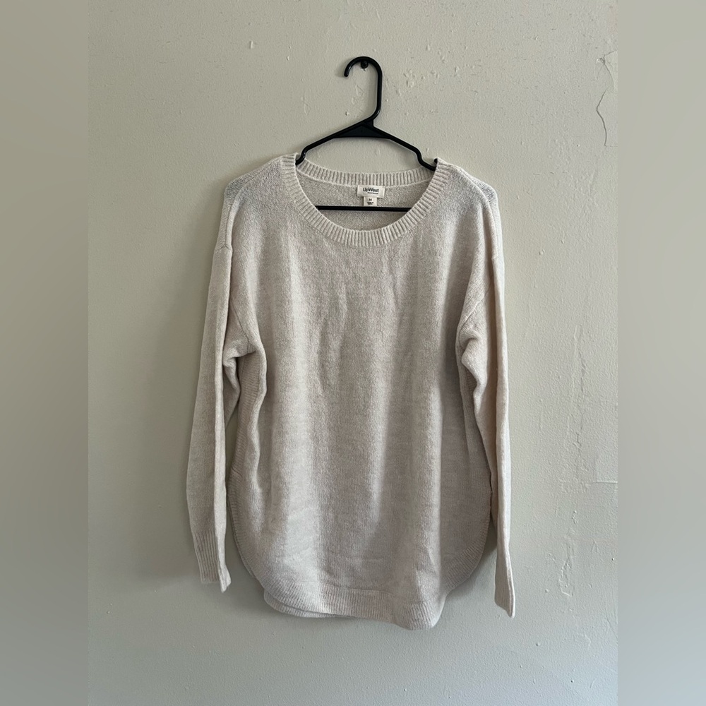 NWOT- UpWest Comfy Curved Hem Crewneck Sweater
